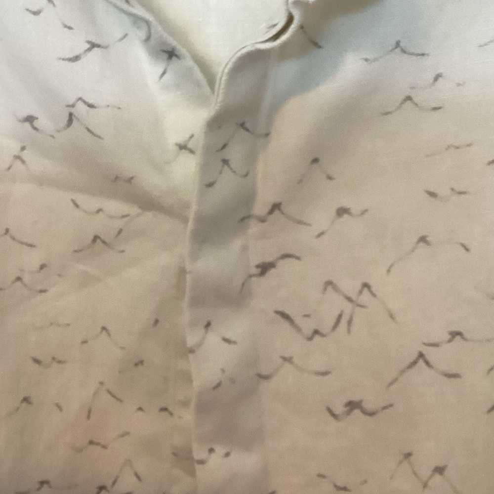 I Love Ugly Men's White Patterned Linen Shirt L - Picture 3 of 7